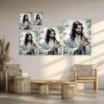 Jesus Canvas Wall Art Decor Framed Painting - 8X10 inch Jesus Holding Bird Artwo... - Image 7