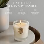 M&SENSE Natural Soy Candle | Vanilla Dream & White | 9.2 oz, 50H Burn Time | Lux... - Image 3