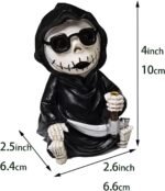 Skeleton Grim Reaper Voodoo Doll Incense Burner Gothic Decoration Ghost Cone Bur... - Image 4