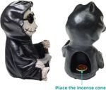 Skeleton Grim Reaper Voodoo Doll Incense Burner Gothic Decoration Ghost Cone Bur... - Image 5