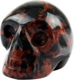 SUNYIK Mahagony Obsidian Carving Skull Stone Pocket Statue Figurine Decor 1" Pac... - Image 3