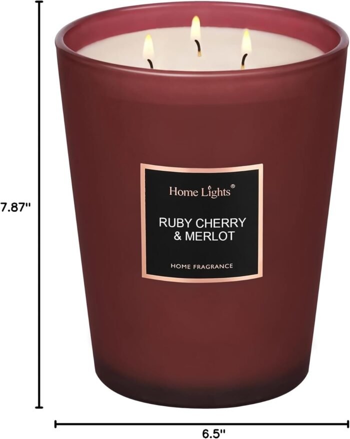 HomeLights Scented Candles - Large Jar Aromatherapy, Natural Soy Wax, 130 Hour L... - Image 10