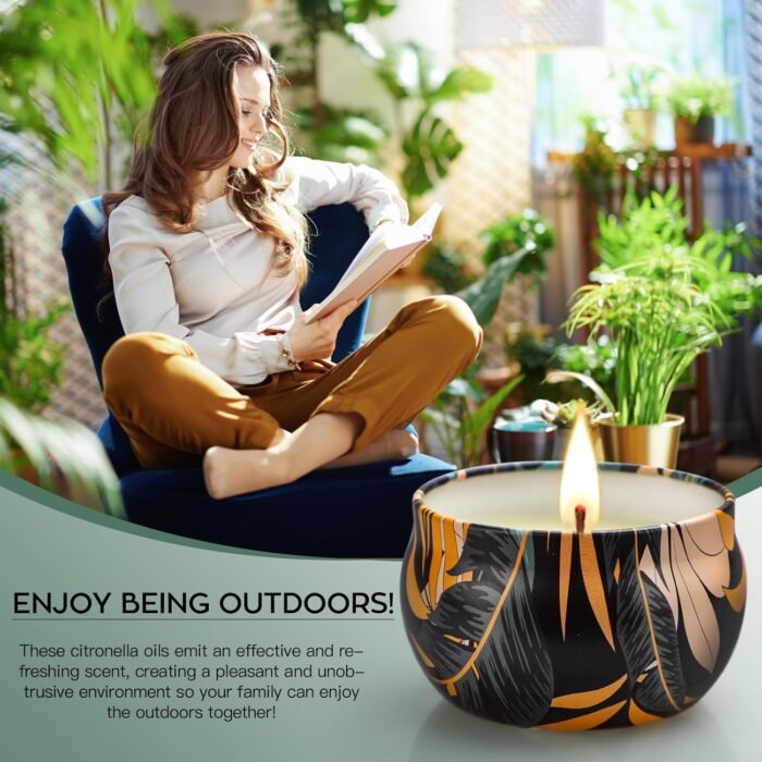 16 Pack Citronella Candles Outdoor, 320 Hours Long Lasting Scented Citronella Ca... - Image 7