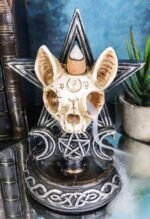 Ebros Gift Paranormal Occult Ouija Cat Skull with Triple Moon and Pentagram Sacr... - Image 3