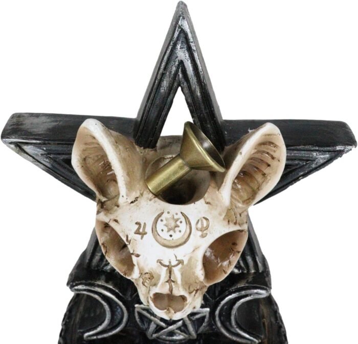 Ebros Gift Paranormal Occult Ouija Cat Skull with Triple Moon and Pentagram Sacr... - Image 6