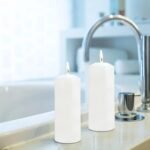 Pillar Candles Set of 2, Unscented Large White Emergency Candle, 3x8 inches Hand... - Image 4