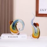 suruim Hand Blown Glass Elephant Figurines Crystal Glass Art Elephants Statue Ho... - Image 7