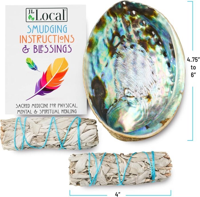 Origins Smudging Kit - 2 White Sage Smudge Stick + Abalone Shell Bowl | Sustaina... - Image 7