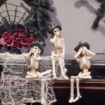 Halloween Statues No-Evil Skeleton Collectible-Figurines - Realistic Skeleton Ha... - Image 4