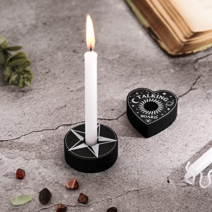 Honeydak 2 Pcs Chime Candle Holder Mini Spell Candle Holder for Witchcraft Black... - Image 5