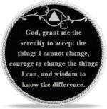 8 Year Sobriety Chip Coin Gift l Tree of Life Butterfly AA Medallion with Sereni... - Image 3