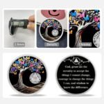 8 Year Sobriety Chip Coin Gift l Tree of Life Butterfly AA Medallion with Sereni... - Image 5