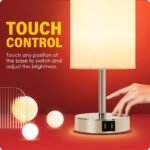 Yarra-Decor Bedside Lamp with USB Port - Touch Control Table Lamp for Bedroom 3 ... - Image 4