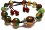 Beautiful Handmade Peacock Agate Beads Bracelet for Protection, Strength and Har... - Image 3