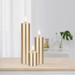 Mega Candles 1 pc Unscented Solid Gold Pillar Candles, Hand Poured Premium Wax C... - Image 5