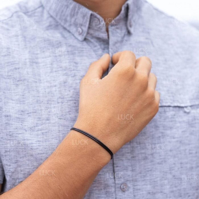 Adjustable Wax Nylon Cord Bracelet for Men Women Adult - Vegan Leather String | ... - Image 3
