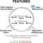 Adjustable Wax Nylon Cord Bracelet for Men Women Adult - Vegan Leather String | ... - Image 7