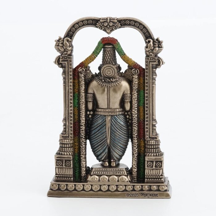 Veronese Design 3 3/8" Lord Balaji Venkateswara Hindu God Resin Sculpture Idol - Image 3