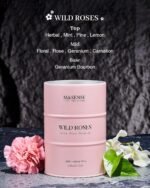 M&SENSE Wild Rose Large Natural Scented Candle, 120 Hours Long Lasting Soy Candl... - Image 3