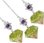 Rockcloud Stone Pendulum for Dowsing Divitation Meditation Reiki Healing Energy ... - Image 4