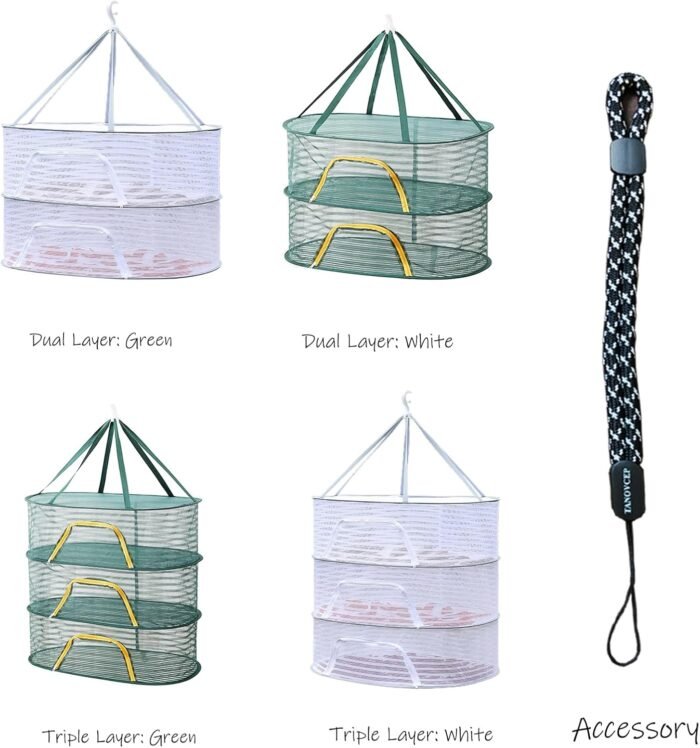Foldable Drying Net for Vegetables, Fish, and Dehydrated Goods, Multi-Tiered Foo... - Image 4