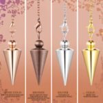 Hicarer 4 Pieces Copper Metal Dowsing Spiritual Point Pendulum Copper Pointed Pe... - Image 3