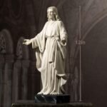 12inch Jesus Statue Hand Painted Marble Look Jesus Christ with Open Arms Religio... - Image 3