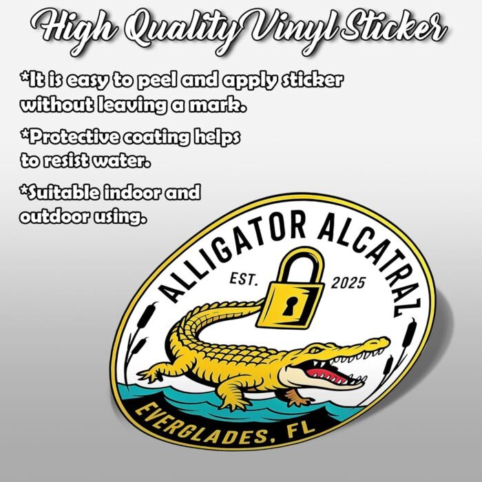 Alligator Alcatraz Everglades Florida EST 2025 Detention Facility Artist Decal S... - Image 7