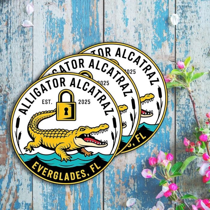 Alligator Alcatraz Everglades Florida EST 2025 Detention Facility Artist Decal S... - Image 9