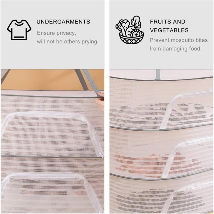 Herb Drying Rack 4 Layer Hanging Mesh Net for Plants Hanging Drying Fish Net Fol... - Image 6