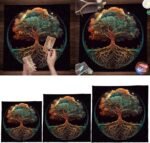 Divinations Tablecloth Trees of Life Tarots Cards Tablecloth Altars Cloth Oracle... - Image 3