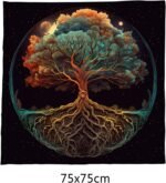 Divinations Tablecloth Trees of Life Tarots Cards Tablecloth Altars Cloth Oracle... - Image 4