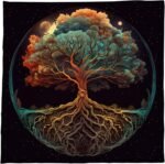 Divinations Tablecloth Trees of Life Tarots Cards Tablecloth Altars Cloth Oracle... - Image 5