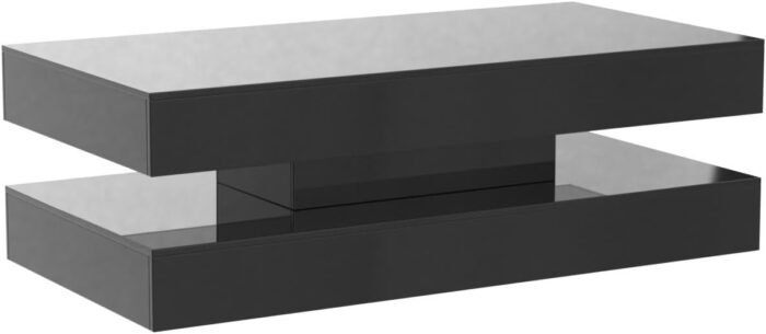 Uspeedy 47.3IN High Glossy LED Coffee Table,Modern Coffee Tables for Living Room... - Image 6