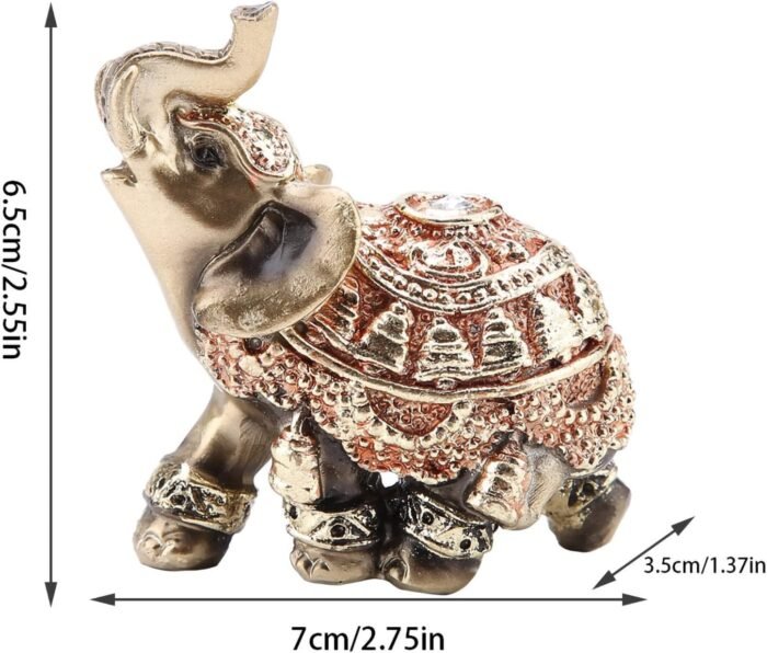Eleph Statue, Auspicious Feng Shui lden Eleph Sculpture, Eleph Sculpture Home De... - Image 3