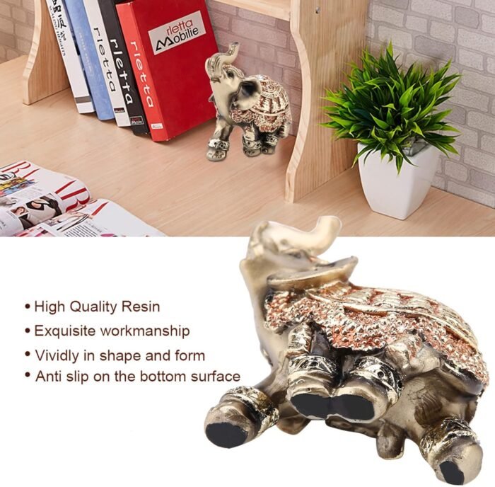 Eleph Statue, Auspicious Feng Shui lden Eleph Sculpture, Eleph Sculpture Home De... - Image 5