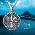 PELOVNY Viking Necklace for Men Women 925 Sterling Silver Viking Compass Dragon ... - Image 6