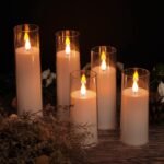 Amagic Pure White Flameless Candles, Battery Operated Candles, Acrylic Flickerin... - Image 3