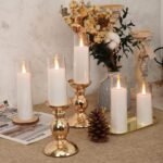 Amagic Pure White Flameless Candles, Battery Operated Candles, Acrylic Flickerin... - Image 5