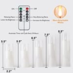 Amagic Pure White Flameless Candles, Battery Operated Candles, Acrylic Flickerin... - Image 7