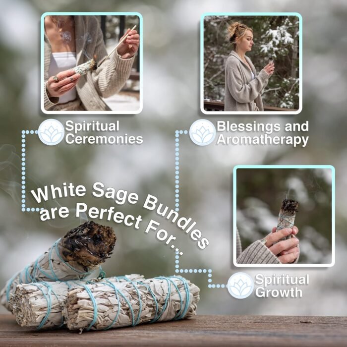 2 White Sage Bundles Smudging Kit Smudge Stick Gift Kit + Instructions & Blessin... - Image 4
