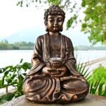 Outdoor Buddha Statues Solar Light: Desk Zen Garden Deor for Outside Patio Home ... - Image 3