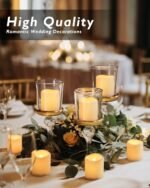 Homemory 50Pack Flickering Flameless Votive Candles,200+Hour Electric Fake Candl... - Image 3