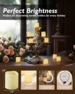 Homemory 50Pack Flickering Flameless Votive Candles,200+Hour Electric Fake Candl... - Image 5