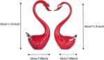 suruim Hand Blown Glass Figurines,Art Glass Sculpture Large,Blown Glass Decor,Gl... - Image 3
