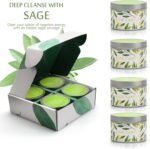 4 Pack Sage Candles for Cleansing House Energy, Pure White Sage Candle Housewarm... - Image 4