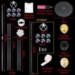 TONIFUL 4 Set Black Gold Balloon Centerpieces for Table,Balloon Stand Kit for Bl... - Image 4