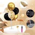 TONIFUL 4 Set Black Gold Balloon Centerpieces for Table,Balloon Stand Kit for Bl... - Image 5