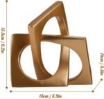 XMGZQ Gold Knot Statue for Coffee Table Centerpiece Decor,Modern Abstract Art Ge... - Image 3