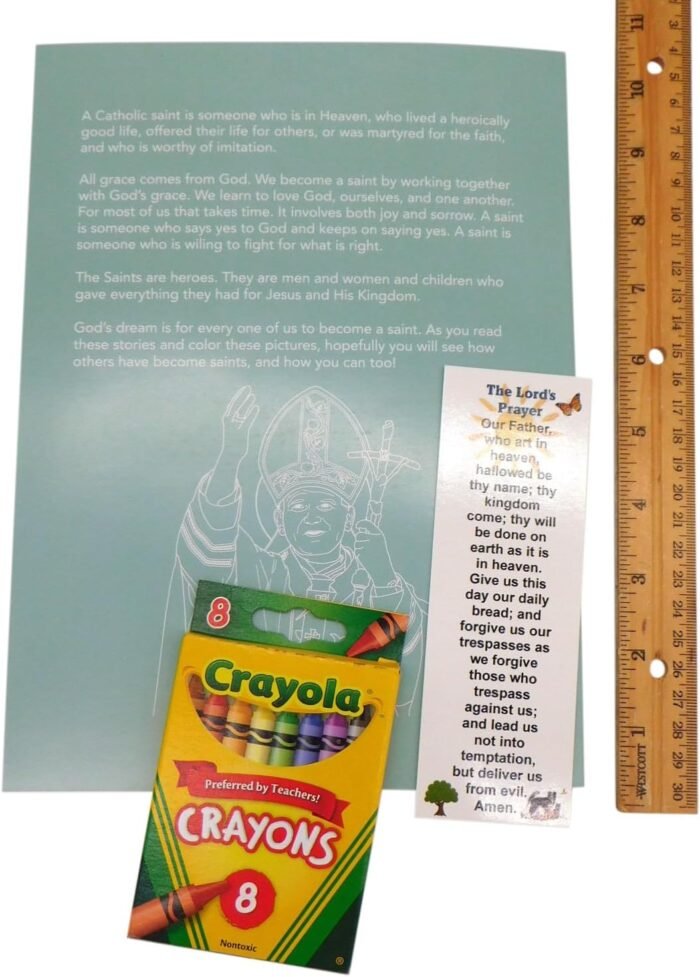 Westmon Works The Rosary Coloring Book with Crayons and Hail Mary Our Father Boo... - Image 3